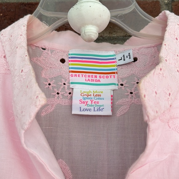 Gretchen Scott Designs Pink Flutter Sleeve midi Large in excellent condition. - Picture 4 of 11